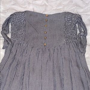 american eagle strapless striped dress